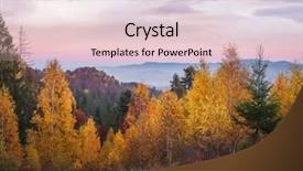  Presentation with multicolored autumn leaves orange yellow red - Cool new slides with the mountain slopes deciduous backdrop and a lemonade colored foreground