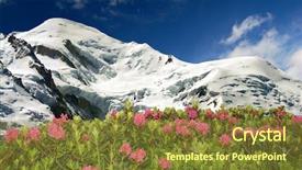  Presentation with blanc - Theme featuring the mountains mont blanc background and a tawny brown colored foreground