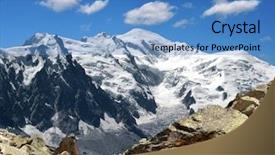  Presentation with blanc - PPT layouts consisting of the mountains mont blanc background and a teal colored foreground