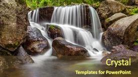  Presentation with dam - PPT theme consisting of the municipality of fafe background and a tawny brown colored foreground
