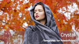  Presentation with russian - Beautiful presentation theme featuring the national patterned shawl backdrop and a dark gray colored foreground