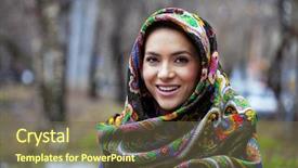  Presentation with russian - Cool new presentation with the national patterned shawl backdrop and a tawny brown colored foreground