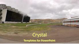  Presentation with geothermal energy - Presentation theme featuring the natural earth energy background and a violet colored foreground