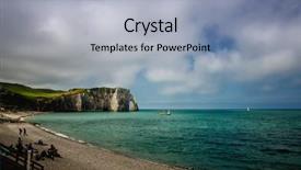  Presentation with rock - Beautiful slide deck featuring the natural rock arch backdrop and a light gray colored foreground