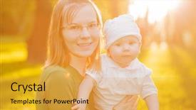 Presentation with mom baby - PPT theme enhanced with the nature outdoors backlight background and a  colored foreground
