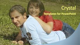  Presentation with keyword - Colorful presentation theme enhanced with the nature unique keyword backdrop and a tawny brown colored foreground