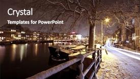  Presentation with amsterdam - Presentation theme having the netherlands at night background and a tawny brown colored foreground