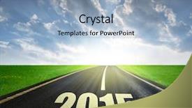  Presentation with asphalt road animtion - Beautiful theme featuring the new year 2015 backdrop and a light blue colored foreground