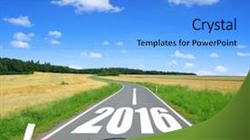  Presentation with cyclist - Slide deck consisting of the new year 2016 background and a  colored foreground