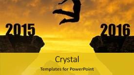  Presentation with new year - Beautiful presentation design featuring the new year 2016 backdrop and a gold colored foreground