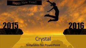  Presentation with new-year - Theme having the new year 2016 background and a gold colored foreground