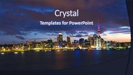  Presentation with new zealand - Presentation theme featuring the new zealand auckland background and a ocean colored foreground