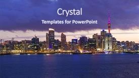  Presentation with new zealand - Slides consisting of the new zealand auckland background and a ocean colored foreground