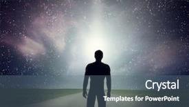  Presentation with stars universe - Cool new PPT layouts with the night sky universe backdrop and a ocean colored foreground