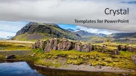  Presentation with tundra - Slides with the nordic countries tundra background and a light blue colored foreground