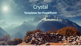  Presentation with base - PPT theme featuring the north-eastern nepal background and a ocean colored foreground