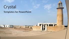  Presentation with qatar - Slide set enhanced with the north of qatar background and a light blue colored foreground