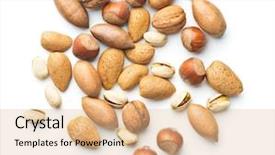  Presentation with hazelnuts - Beautiful slide set featuring the nutshell hazelnuts walnut backdrop and a coral colored foreground