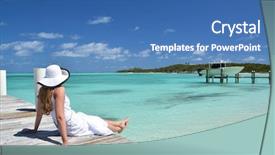  Presentation with bahamas - PPT theme enhanced with the ocean exuma bahamas background and a teal colored foreground