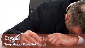  Presentation with overworked - PPT theme consisting of failure stressed businessman business - overworked man in the office background and a red colored foreground