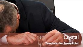  Presentation with overworked - Audience pleasing PPT layouts consisting of the office after alcohol backdrop and a red colored foreground