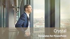  Presentation with filter - Presentation theme with the office balcony post background and a coral colored foreground