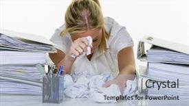  Presentation with burnout - Beautiful PPT theme featuring the office with burnout backdrop and a light blue colored foreground