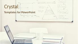  Presentation with workplace training - Amazing presentation theme having the office with laptop backdrop and a cream colored foreground