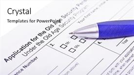  Presentation with pension - PPT theme with the old age pension background and a white colored foreground