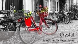  Presentation with vintage retro - Amazing PPT theme having the old town black backdrop and a light gray colored foreground