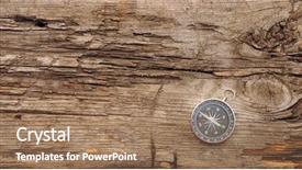  Presentation with compass - Colorful PPT layouts enhanced with compass on the old wooden backdrop and a coral colored foreground