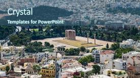  Presentation with greek columns - Cool new presentation theme with the olympieion or column backdrop and a ocean colored foreground