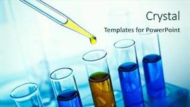  Presentation with drug test - Slides with the one of test background and a sky blue colored foreground
