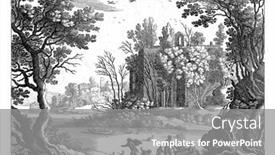  Presentation with bank building - Slide deck enhanced with the-other-side background and a gray colored foreground