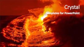  Presentation with water flow - Slide deck consisting of the pacific ocean water background and a crimson colored foreground