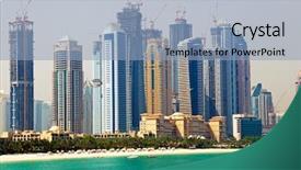  Presentation with dubai palm - Amazing presentation having the palm jumeirah island backdrop and a light blue colored foreground