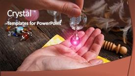  Presentation with palm - Colorful presentation enhanced with the palm with pendulum backdrop and a tawny brown colored foreground