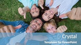  Presentation with family day - Presentation theme enhanced with the park together thumbs background and a teal colored foreground