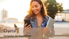  Presentation with college - Amazing slides having the park using mobile backdrop and a coral colored foreground