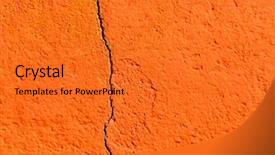  Presentation with cracked wall - Cool new PPT layouts with the passage of time backdrop and a gold colored foreground