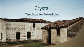  Presentation with old house - Amazing PPT layouts having the passage of time backdrop and a sky blue colored foreground