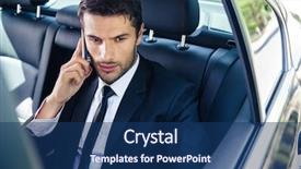  Presentation with luxury car - Theme having the phone in car background and a ocean colored foreground