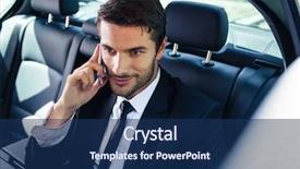  Presentation with car accident cell phone - Slide set with the phone in car background and a ocean colored foreground