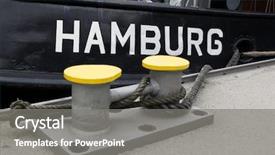  Presentation with hamburg - Audience pleasing slide deck consisting of the pier in hamburg backdrop and a gray colored foreground
