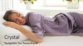  Presentation with satin - Colorful slides enhanced with the pillow on white backdrop and a coral colored foreground