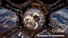  Presentation with outer space - Slide deck featuring the planet earth element background and a wine colored foreground