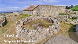  Presentation with celtic - Amazing slide set having the reconstructed family nucleus backdrop and a coral colored foreground
