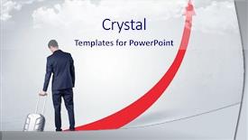  Presentation with red blood cells back ground - Colorful presentation theme enhanced with the red arrow carpet backdrop and a  colored foreground