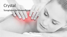  Presentation with black white - Audience pleasing presentation theme consisting of the red inflammation area backdrop and a white colored foreground