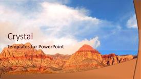  Presentation with fire red - Audience pleasing slide set consisting of the red rock mountain backdrop and a lemonade colored foreground